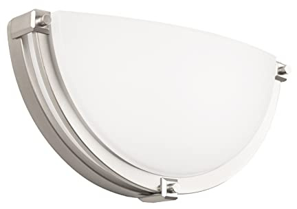 Flynix 13 inch Dimmable LED Wall Sconce, Half Moon Wall Light Fixture, 3000K/4000K/5000K Color Temperature Adjustable, Modern Bathroom Vanity Light Fixtures，Super Bright 950 Lumen (Brushed Nickel)