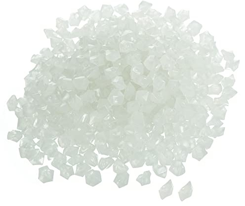 sourcing map 800pcs Glow Rocks 8-10mm Glow Pebbles Decoration in the Dark Luminous Stones Decor DIY Decorative White for Garden, Potted Plant, Fish Tank