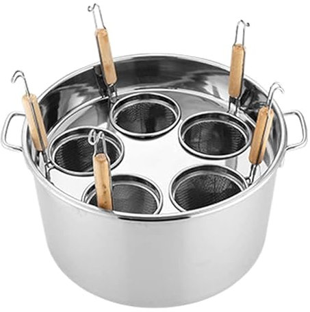 Edelstahl Pastatopf Set - Restaurant Kochgeschirr für Zuhause Küche - Pasta Kochen Suppentopf mit Siebkorb-Einsatz (3/4/5 Löcher)