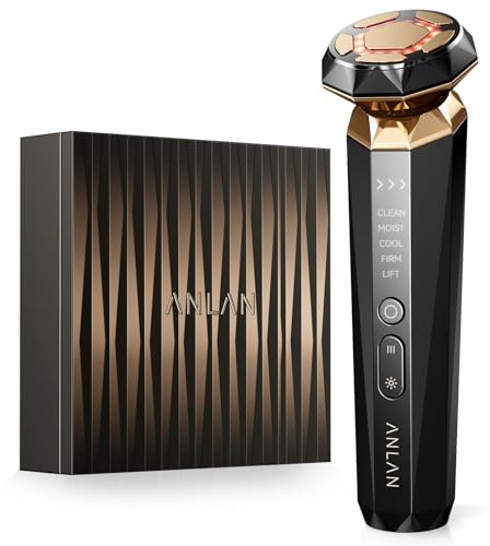 ANLAN multipolar Radiofrecuencia Facial, Masajeador facial eléctrico, Realce de la línea de la mandíbula, EMS V Face Beauty, antienvejecimiento y antiarrugas