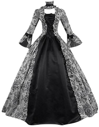 Mittelalter Kleidung Damen Renaissance Prinzessin Kleider Barock Rokoko Kleidung Lolita Kleidung Viktorianisches Königin Maxi Kleider Elegant Abendkleider Cocktailkleid Party A-Linie Kleid