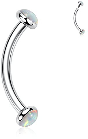 AROWRO ögonbrynspiercing smycke G23 titan ögonbrynsringar ögonbrynshantel navelringar navelringar vertikala labretssmycken läppring rook Tragus Daith örhänge 16G 6–12 mm