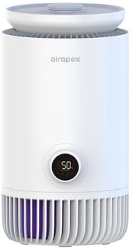 Luftreiniger und Luftbefeuchter 2 in 1 mit waschbarem T-Filter, H13 HEPA Filter, Küchen.Smart Sensor und Auto-Modus abnehmbarem Tank - Weiß