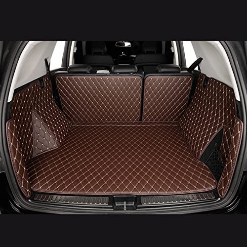 DZSYINGCHUSM Passend Für Cupra Für Formentor 2020 2021 2022 2023 Custom Car Trunk Mats Auto Cargo Liner Pads Car Boot Carpet Kofferraumwanne Set (Color : Kaffee)