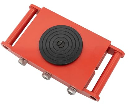 Transportrollen Industrieroller Panzer Roller Transport Fahrwerk Dolly Skate Mover Maschinen Industrie Schwerlas Machinery Transpor Trolle Maschine Lenkfahrwerk Machinery Mover (8T Rot)