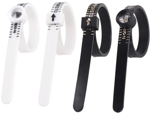 KEESIN Ring Sizer UK，Ring Sizer，Ring Measurement Tool A-Z，With magnifying glass for automatic sizing，For measuring ring sizes (Black+White)