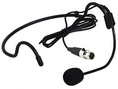 Genérico Micrófono de Diadema Cardioide para Transmisor de Cintura inalámbrico Shure BLX1, con Mini Conector XLR de 4 Pines, Color Negro