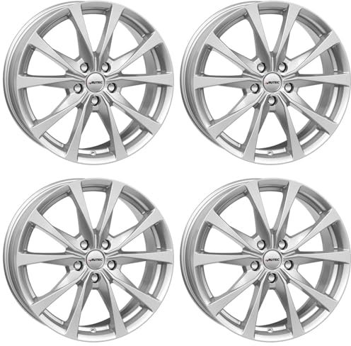 4x Autec Felgen BRIXEN 7.0x18 ET43 5x112 Brillantsilber kompatibel mit VW Touran Tiguan Allspace Golf VIII Tiguan Passat Golf VII T-Roc