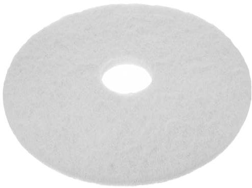 Healeved Tampon de Polissage Blanc 43 Cm pour Machine à Sol – Lingettes de Rechange Réutilisables pour Nettoyage en Profondeur de Parquet, Carrelage et Marbre – Accessoire Professionnel