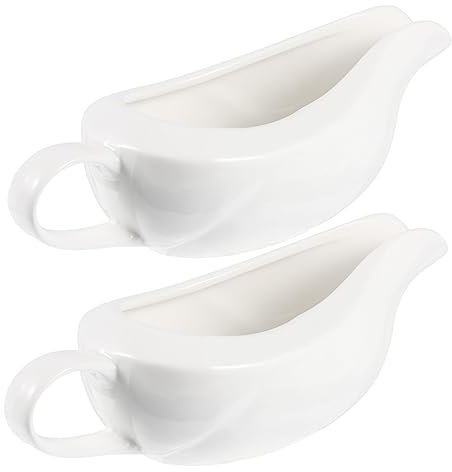 Ceramic Milk Jug，1set Juice Bucket Coffee Accesories Porcelain Seasoning Dish Sauciere Gravy Boat and Saucer Steak Sauce Boat Saucy Gravy Boat Dish Small Gravy Boat Black Gravy Boat White 2pcs