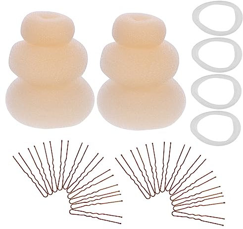 Ipetboom 2sets Hair Hair Bun Maker High Elastic Ties U-shaped for Diy Styling Tool Kit for Modelling