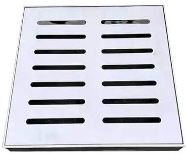 Rejilla Metálica, Cubierta De Desagüe De Ducha De Níquel Cepillado, Cubierta De Desagüe De Ducha Cromada, Rejilla De Drenaje Cuadrada Plateada para Baño Y Cocina(30 * 30 * 3cm)