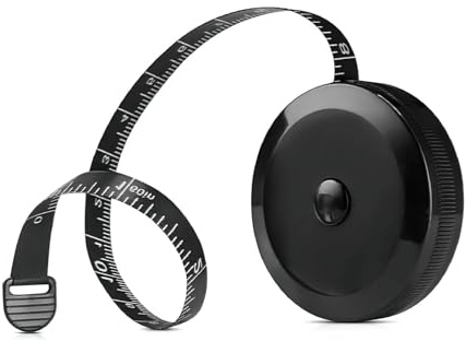 DEFIYEAR Retractable Body Tape Measure, 150cm/60 Inch Dual Sided Soft Measuring Tape with Pin Lock, Flexible Fiberglass Tape Measure for Body Measurement, Fitness, Weight Loss, Sewing and Tailoring