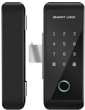 Fockety Schlüsselloses Türschloss mit Tastenfeld, WiFi Smart Lock, Fingerabdruck, TY-App-Fernbedienung, Passcode und Karte, elektrischer Push-Pull-Riegel für Vorder-, Innen-, Außen