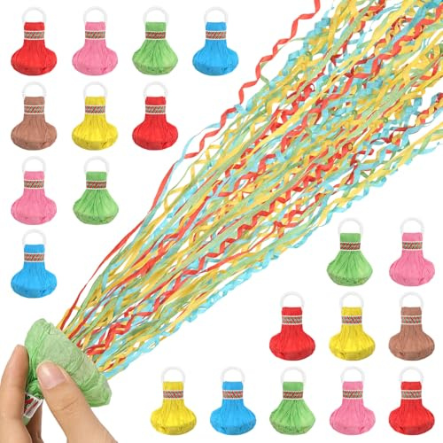 20 Pezzi Stelle Filanti da Lancio a Mano Streamer per Feste Lancia Stelle Filanti Stelle Filanti per Coriandoli Compleanno Filanti per Compleanni Matrimoni Natale Carnevale (Colori Casuali)