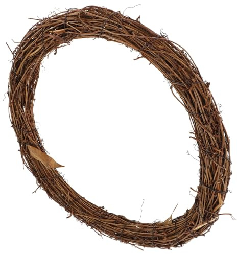 MAGICLULU DIY Natural Grapevine Wreath Frame Circle Vine Twig Ring for Craft Making Decorative Accessory