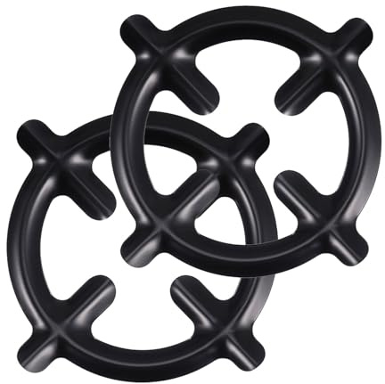 BESTYASH 2pièces Support pour Cuisinière à Gaz Support pour Casseroles de Brûleur Ronde Réducteur de Flamme Dessous de Plat pour Mijoter