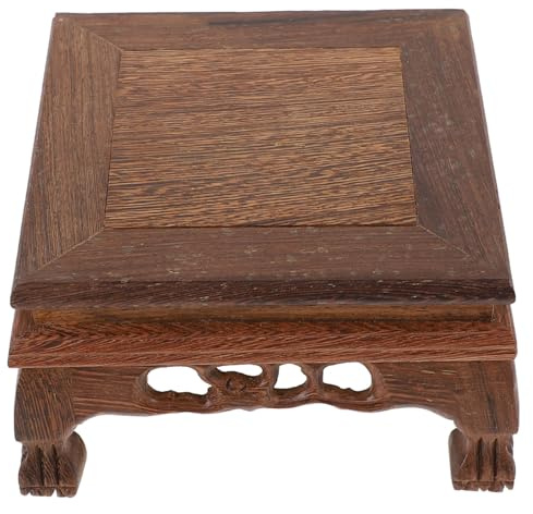 ELEOUTI Espositore per Piante in Legno Rettangolare Finitura Liscia, Design Semplice e Fascino Classico, Decorazione Vintage per Casa e Scrivania Stili multipli