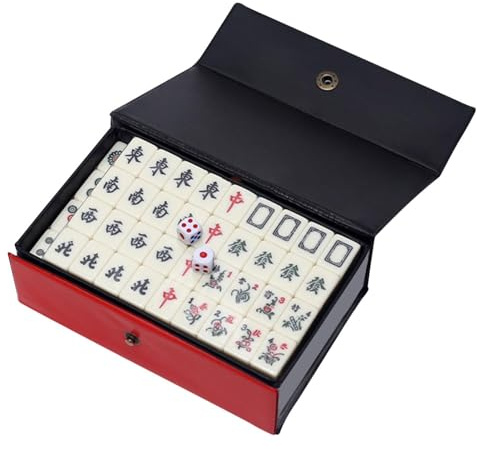 Kinesisk Mahjong Tokens - Mahjong Mini- 144 bitar, resevänlig