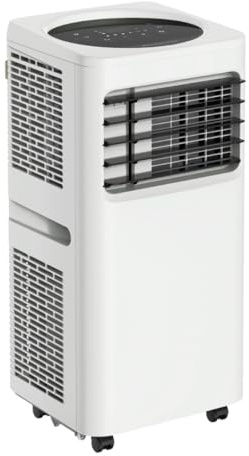 Condizionatore portatile 12000 BTU - Unità 4 in 1 con ventilatore, raffreddamento, riscaldamento e deumidificatore, telecomando, timer 24 ore, efficienza energetica, kit doppia finestra