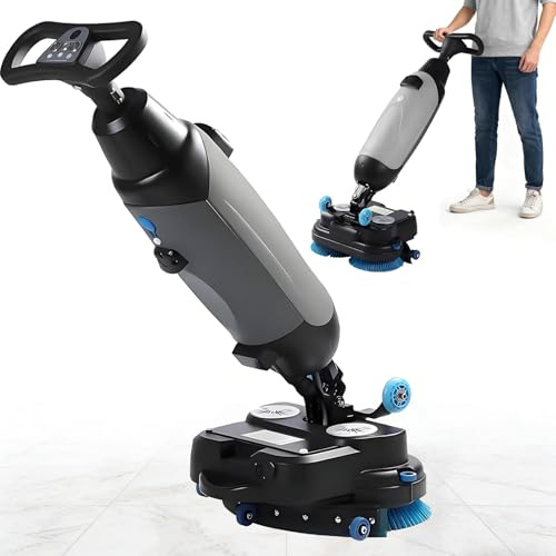 Autolaveuse sans fil pour sols secs et humides, largeur de nettoyage de 45,7 cm (18 po), double brosse rotative, réservoirs d'eau propre et d'eau usée, autonomie de 120 à 150 min, capacité d