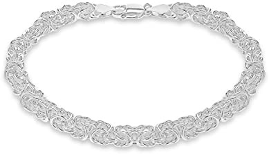 Tuscany Silver Armband Sterling Silber Byzantinisch 20cm/8'