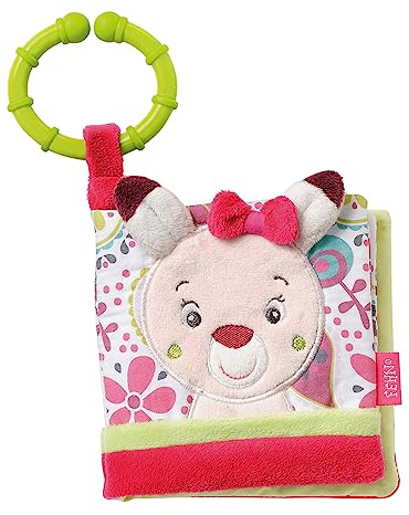 Fehn 076431 Soft-Bilderbuch Rehkitz – Fühlbuch aus Stoff mit Tier Motiven – Für Babys und Kleinkinder ab 0+ Monaten – Maße: 11 x 11 cm
