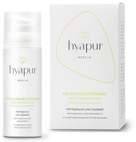 hyapur® - GREEN Feuchtigkeitsmaske 50ml, Die natürliche Maske - zur Anti-Aging-Pflege mit Bio- Vegan- Natur- Kosmetik aus Berlin