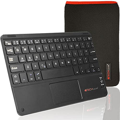 Techgear® [Active Strike Pro Series] fin sans fil Bluetooth anglais QWERTY clavier avec souris Touchpad pour Samsung Galaxy Tab A 24,6 cm SM-T550 Série Active Strike Pro noir