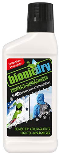 Bionicdry Einwasch-Imprägnierer - Imprägniermittel Umweltfreundliche Einwaschimprägnierung für Funktionstextilien/Outdoortextilien, Waschmaschine o. Handwäsche 250 ml, 2er Pack (2 x 250 ml)