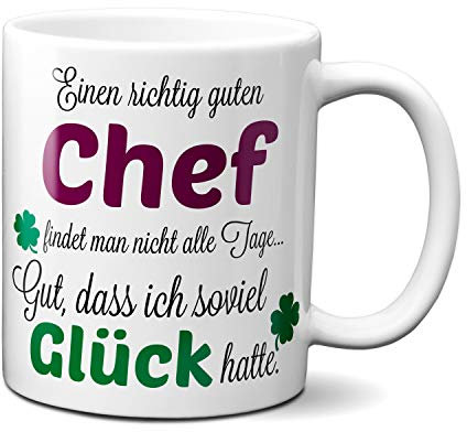 TassenKing Tasse - Einen richtig guten Chef - Danke sagen auf eine besondere Art. Tasse mit Spruch Kaffee Becher Geschenk Firma Job Arbeit Bester Chef