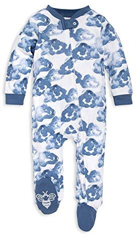 Burt's Bees Baby Sleep and Play PJs, 100% Organic Cotton One-Piece Zip Front Romper Jumpsuit Pajamas
