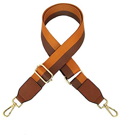 Umily Mode Herren Damen verstellbar Schultergurt Taschengurt Umhängegurt für alle Schultertaschen, Tragetaschen und Handtaschen Goldfarbenes Metall, 80-140cm, 3,8 cm breit