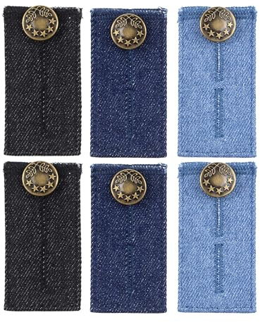 Bekväm Linningsförlängare för Jeans, Byxor, Kostymer och Kjolar, Byxförlängare upp till 5 cm, Midjeexpanderare för Byxor för Män, Byxexpanderande Knapp, Jeansexpanderare, Jeansexpantion
