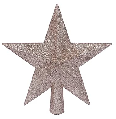 YYCRAFT Étoile à paillettes pour sapin de Noël de 20,3 cm, couleur champagne