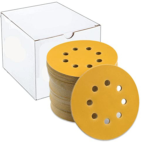 SenmaiTools Disques de Ponçage 125 mm 100 Pièces Grain 800 (8 Trous),Grains 8 Trous Assortis pour Ponceuse Orbitale Aléatoire，125mm Disques Abrasifs Idéal pour Poncer Polir Finition