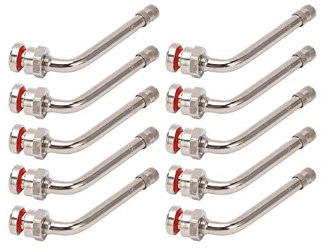 10 Stück Ventilschaft, 60 Grad Ventil Verlängerung Reifenventilschaft Ventilschäften Reifenventil Ventil Adapter für 22,5- und 24,5-Aluminiumräder TR545D