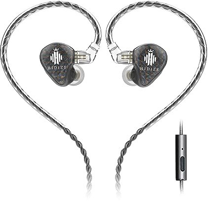 Hidizs MS1-Galaxy Écouteurs Intra-Auriculaires HiFi, IEM Haute Performance avec Double Circuit Magnétique Dynamique, 2-pin, Câble Détachables 0,78 mm, Prise 3,5 mm, Contrôle en Ligne avec Microphone