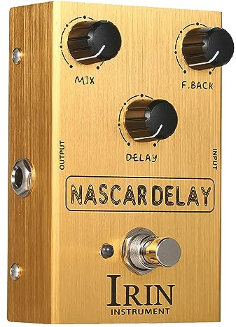 summina Gitarren-Delay-Effekt Verzögerungspedal IRIN Delay Gitarreneffektpedal mit Mix/Feedback/Delay 3 Bedienknöpfe für E-Gitarre – NASCAR DELAY
