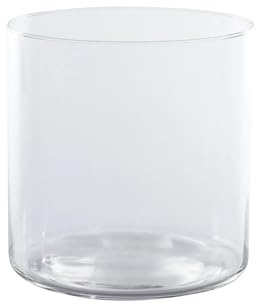 Dekoglas, Vase Zylinder LEVI H. 19cm D. 19cm transparent rund Glas Hakbijl