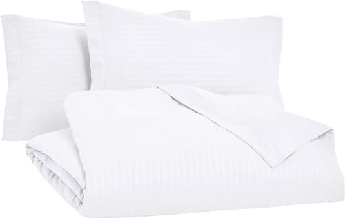 Sonive Housse de Couette 260x240 cm, Taies d'oreiller 65x65 cm*2, Couette 4 Saison 100% Couette en Microfibre, Blanc Lumineux