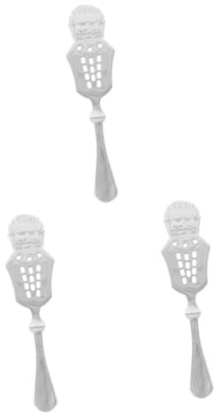 PartyKindom 3pcs Decorative Absinthe Spoon Dripper Stainless Steel Absinthe Filter Bar Supply