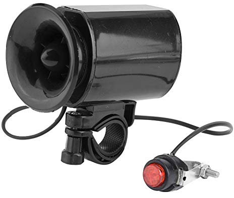 VOBOR Fahrradklingel, Superlaute Fahrradhupe Klingel Elektrische Hupenglocke Fahrradhupe 6 Klänge Super Lauter Elektronischer Hupenalarm für 22mm Lenker