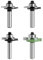 Lot de 4 fraises pour défonceuse à disque pour défonceuse - Tige de 8 mm - 2 mm, 3 mm, 4 mm, 5 mm - Avec roulements à billes - Outils pour le travail du bois, fraise à affleurer pour la coupe du bois