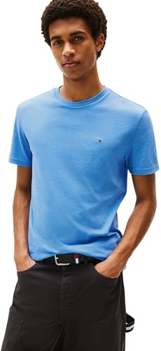 Tommy Jeans Tjm Xslim Jaspe Htr Tee Ext Dm0Dm20363, Maglietta a Maniche Corte, Uomo, Blu (Copenhagen Blue Htr), XS