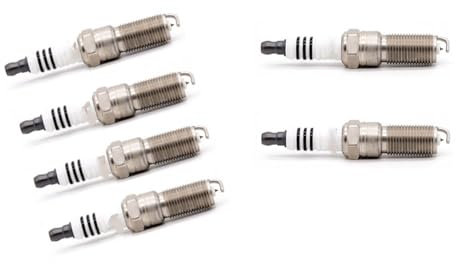 BDAKQJV Iridium-Platin-Zündkerzen QH5RTIP-13 Kerzen ersetzen 90607/ILTR5K13 3811/ILTR5A-13G 90083/LTR5BI-13 HR8NPP302 Auto-Zündkerzen(6 Pieces with Box)