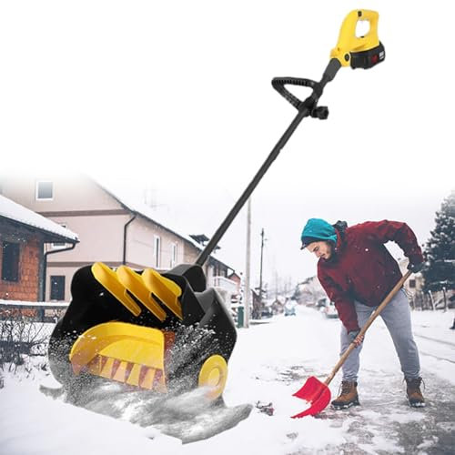 GESAIDES Pelle à Neige électrique sans Fil, Moteur sans Balais, Largeur de 41 cm, avec 2 Batteries et Chargeur, Souffleuse à Neige sans Fil, pour Le Déneigement des Allées,des Patios et des Terrasses