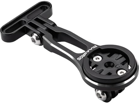 ROCKBROS Support GPS Avant Vélo Extension Montage Centre sous Guidon pour GoPro Lampe Compatible avec Ordinateur Garmin Giant Bryton Multifonctionnel