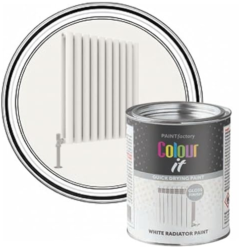 AOC24 - White Radiator Paint 300ml - White Gloss Finish Quick Drying Paint Tin - All Purpose Interior Exterior Use Hard Wearing Brush On Paint - White Paint for All Radiators (1)