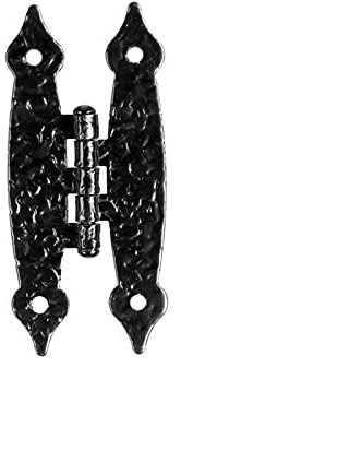 Ymnilian Charniere Porte Placard,Charniere Porte 10 PCS Noir Cabinet d'armoire en Fer Antique Boîtes à Bagages Charnière 4 Trous Décor Meubles Décoration Antique Vintage Ancien H Hinges